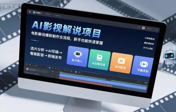 AI影视解说爆款速成指南-九零创业网