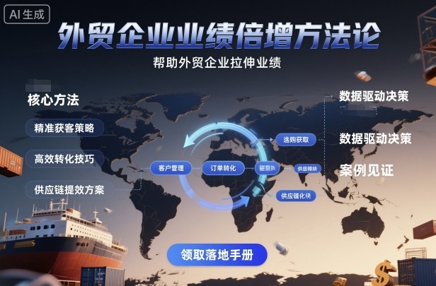 外贸业绩翻倍秘籍 外贸企业业绩增长新策略-九零创业网