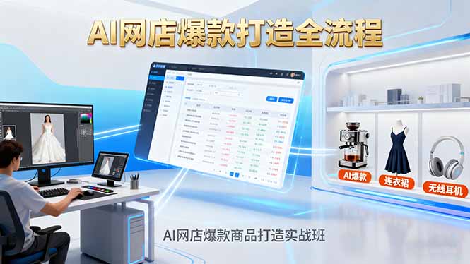 AI赋能网店爆款打造 智能图处理 快速搭建爆款店-九零创业网