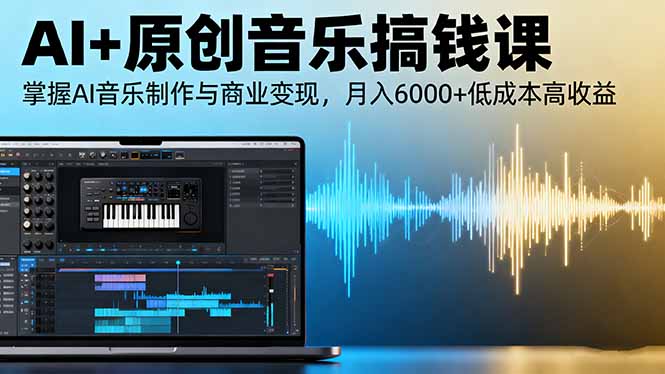 AI音乐创富课 月入6000+ AI制作+商业变现 轻松赚钱-九零创业网