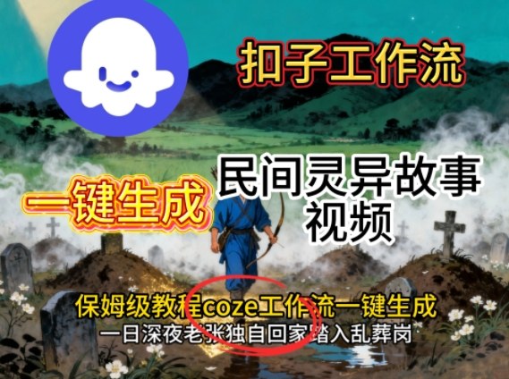 保姆级教程 一键制作Coze扣子灵异故事视频-九零创业网