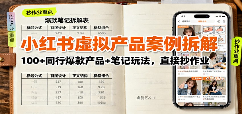 揭秘小红书爆款笔记 复制这100+案例 轻松打造爆款内容-九零创业网