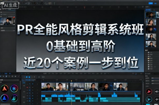 PR全能剪辑系统班 从零基础到高阶 20案例速成-九零创业网