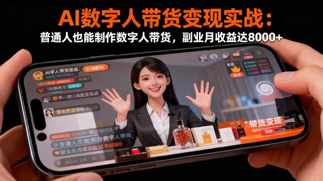AI数字人带货新潮流 月入8000+副业轻松启航-九零创业网