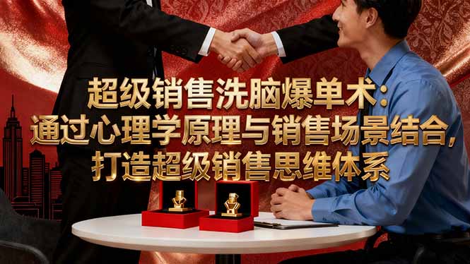 心理学赋能 销售场景制胜 构建超级销售心智模式