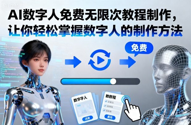 免费无限学 轻松掌握AI数字人制作技巧