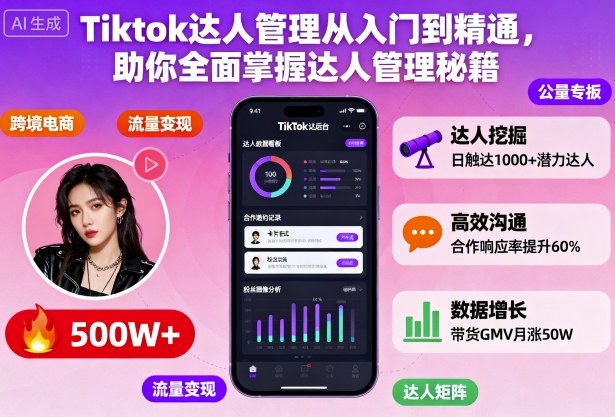 TikTok达人管理攻略 从新手到高手 解锁达人运营秘籍
