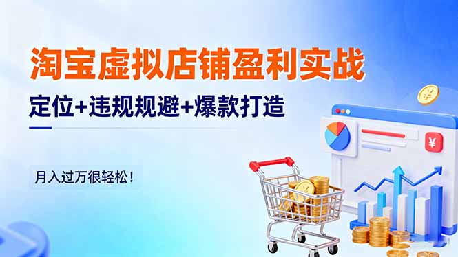淘宝虚拟店月入过万秘籍 精准定位 合规经营 爆款打造