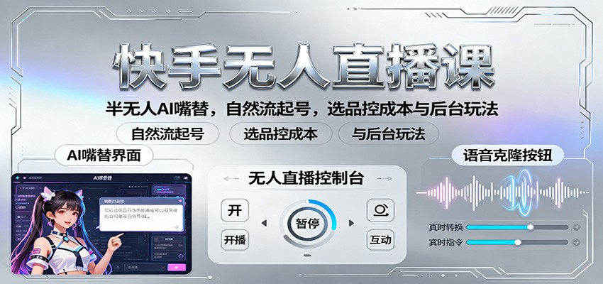 半AI嘴替赋能快手 自然直播选品新策略