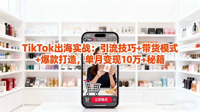 TikTok出海攻略 引流带货 爆款打造 月入10万秘诀