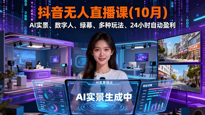 10月抖音新潮流 无人直播课堂 学习新体验