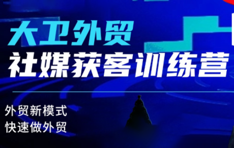 大卫外贸社媒训练营 10月更新   独家获客秘籍-九零创业网
