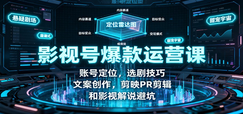 影视号爆款秘籍 定位选剧 文案剪辑 解说避坑攻略-九零创业网