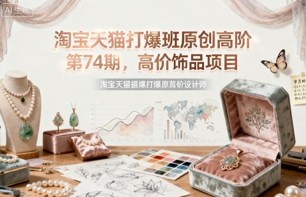 天猫爆款班第74期 揭秘高价饰品项目制胜秘籍