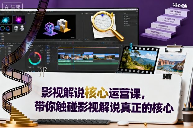 揭秘影视解说精髓 核心运营课一触即发