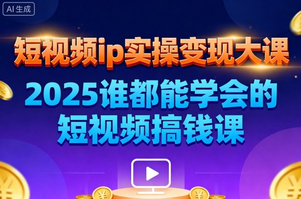 7月26 27日广州 短视频IP变现秘籍 2025搞钱必备课-九零创业网