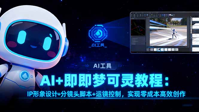 AI赋能 零成本高效创作 即梦可灵教程 IP形象设计+分镜脚本+运镜控制-九零创业网