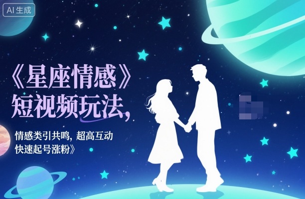 星座情感揭秘 共鸣互动 速来涨粉-九零创业网