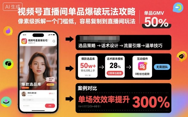 直播间单品爆款速成 简单易学爆破攻略