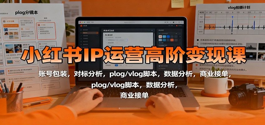 小红书IP变现秘籍 账号打造 对标解析 脚本创作 数据洞察 商业合作攻略-九零创业网