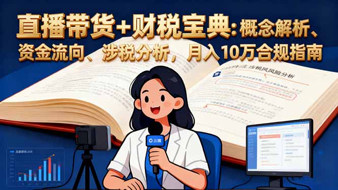 直播带货财税攻略 合规月入10万秘籍-九零创业网