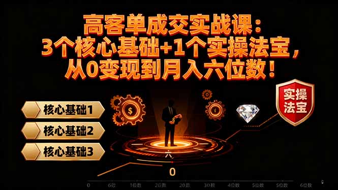 高客单成交秘籍 三基一宝 零基础月入六位-九零创业网