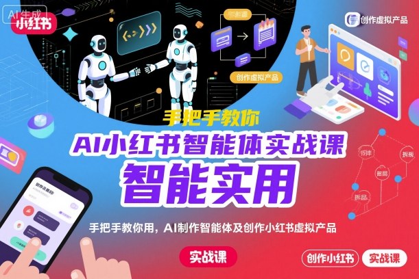 AI小红书实战课 手把手打造智能体 内容变现新利器-九零创业网