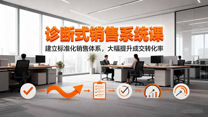 打造标准化销售体系 诊断式课程助您提升成交转化率-九零创业网