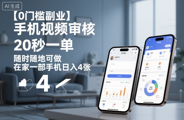 手机视频审核副业 0门槛日入4单 随时随地赚-九零创业网