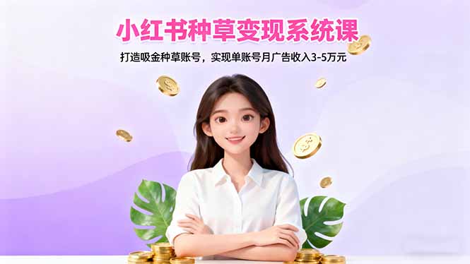 小红书种草课 月入3 5万 打造吸金种草达人-九零创业网