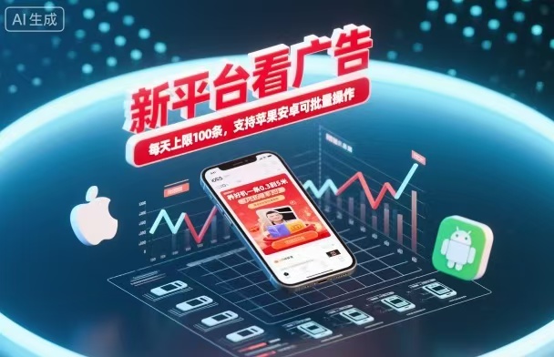 新台广告养机 苹果安卓皆宜 日赚30 100元-九零创业网