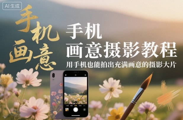 手机摄影秘籍 轻松拍出画意大片-九零创业网