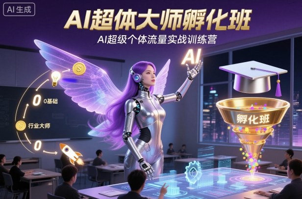 AI超体大师班 打造超级个体流量实战精英-九零创业网