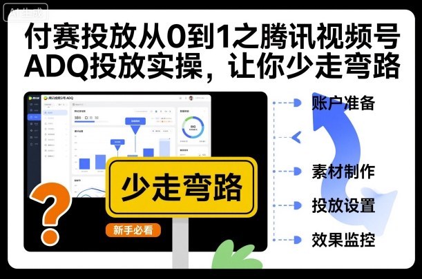 腾讯视频号ADQ投放从入门到精通 少走弯路攻略-九零创业网