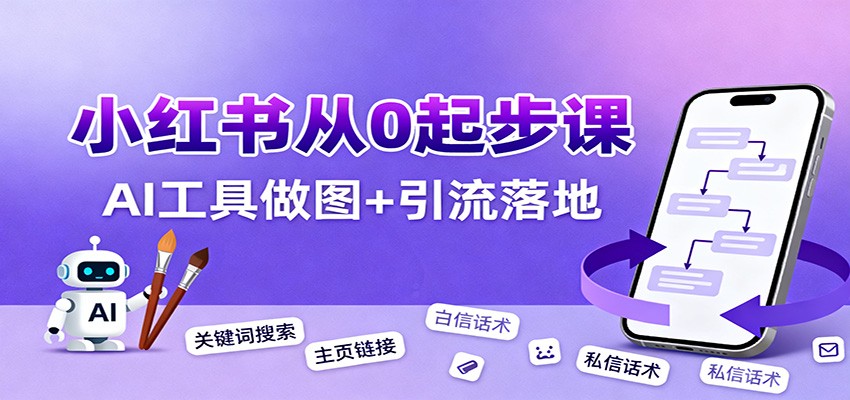 小红书引流全攻略 养号发布 AI绘图 落地引流一步到位-九零创业网