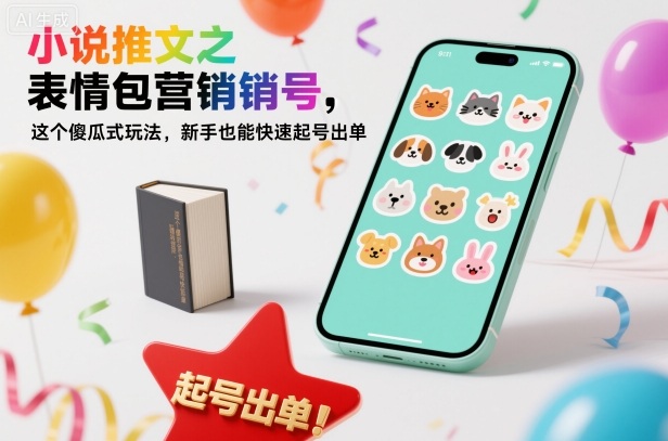 傻瓜式小说推文表情包 新手速成达人 轻松起号赚翻天-九零创业网