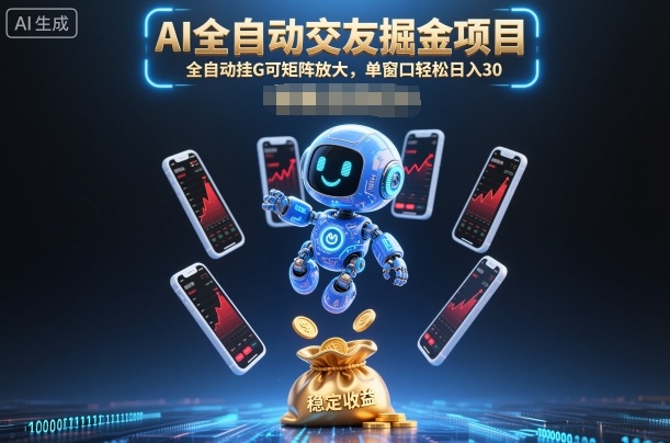 AI交友掘金 单窗日入30+ 揭秘全自动挂G矩阵-九零创业网
