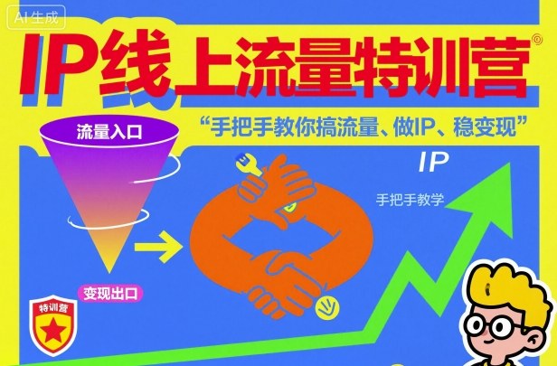 IP流量特训营 实操变现 打造爆款IP-九零创业网