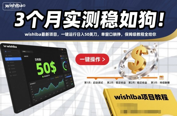 Wishlba新项目 日入50美元 单窗躺赚 保姆级教程-九零创业网
