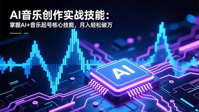 AI音乐创作达人 月入过万技能速成-九零创业网
