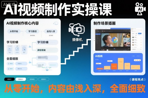 AI视频制作入门到精通实操教程-九零创业网