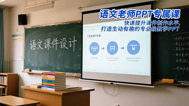 PPT制作秘籍 语文老师速成生动教学PPT-九零创业网