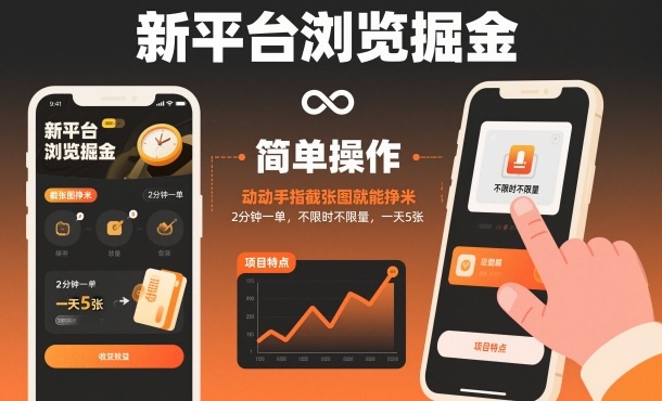 新平台轻松赚钱 截图秒赚 日入5单-九零创业网