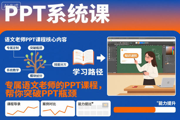 语文老师PPT高阶突破 打造专业演示力-九零创业网