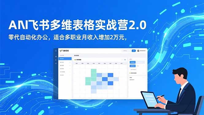 AI飞书表格营2.0 零代码办公 多职业月入翻倍-九零创业网