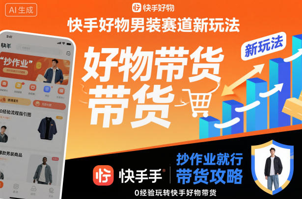 快手好物男装新攻略 小白也能轻松带货