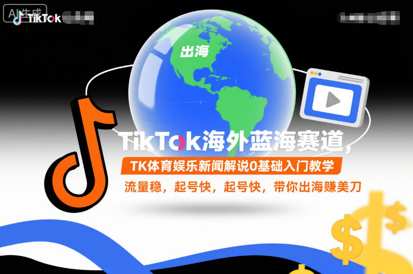 TikTok体育新闻解说速成 蓝海起号 轻松赚美元-九零创业网