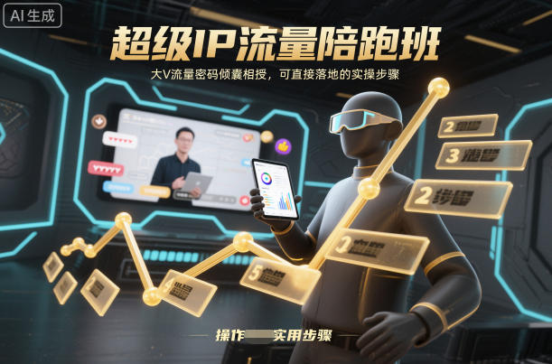 超级IP流量陪跑 大V实操秘籍全公开-九零创业网
