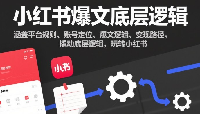 揭秘小红书爆文秘籍 平台规则+账号定位+变现攻略 轻松玩转-九零创业网