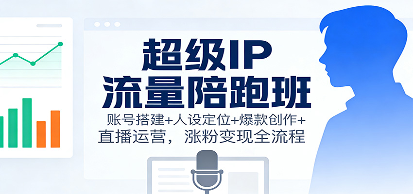 超级IP流量陪跑 涨粉变现一步到位-九零创业网